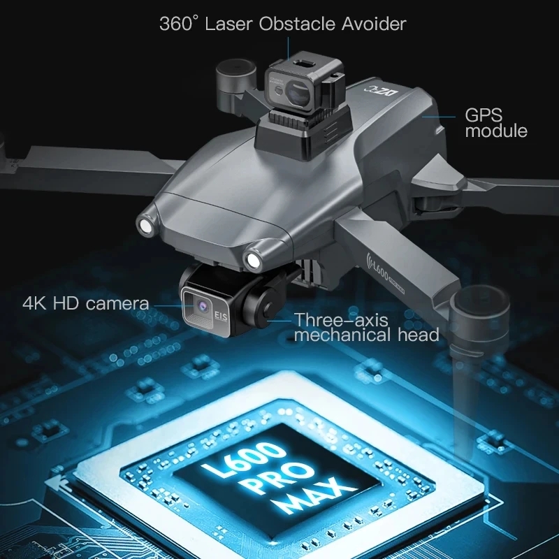 L600 PRO MAX GPS Drone profesi - Drone Gimbal 3 Axis reseña y precio